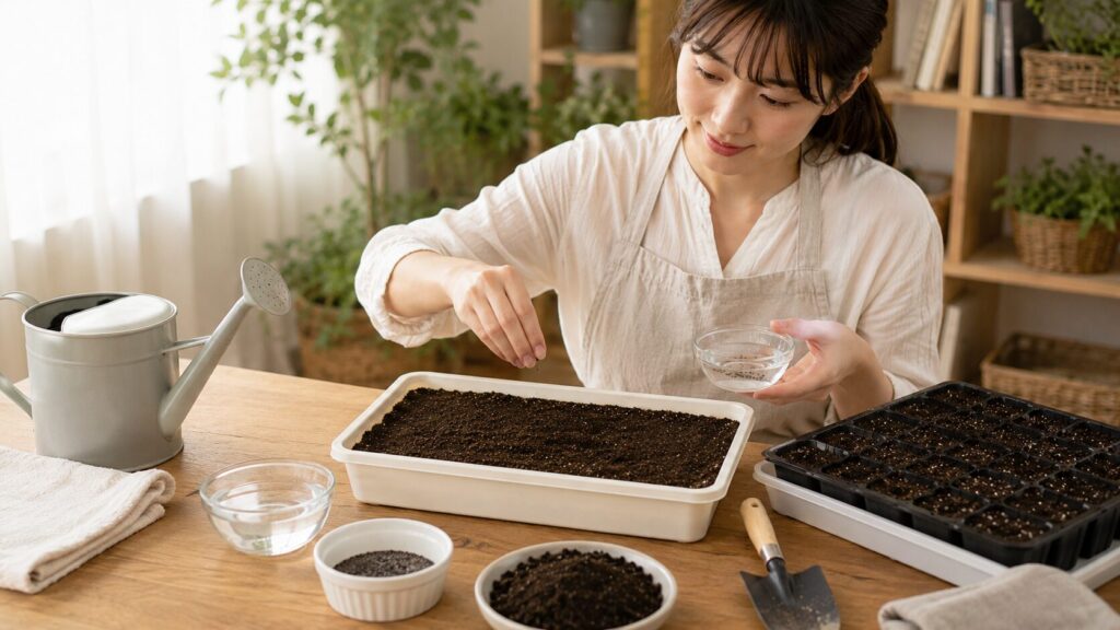 種まき前の準備と発芽までの基本管理