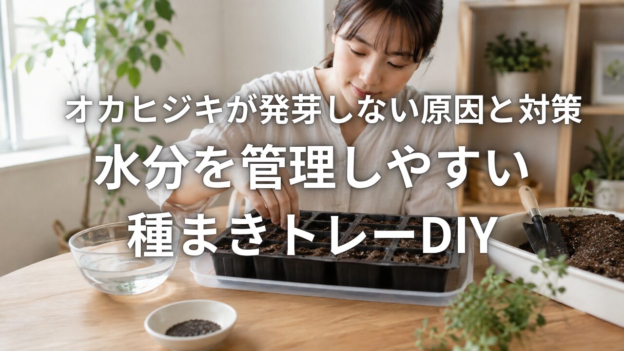 オカヒジキが発芽しない原因と対策 水分を管理しやすい種まきトレーDIY