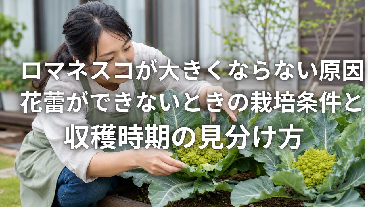 ロマネスコが大きくならない原因 花蕾ができないときの栽培条件と収穫時期の見分け方