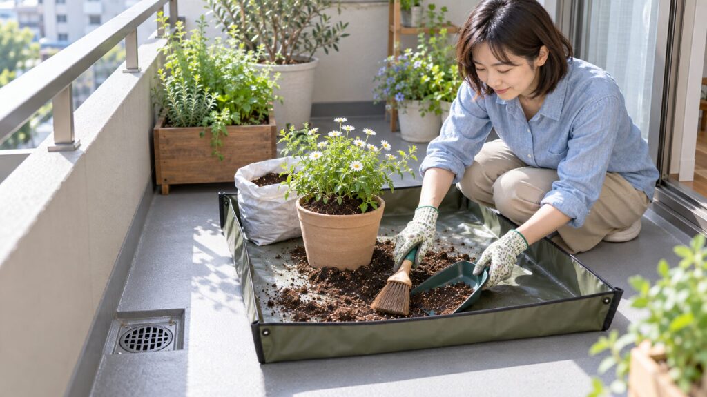 ベランダ菜園で土を排水口に流さないための基本