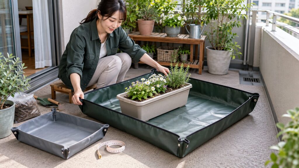 土こぼれ防止作業トレーのサイズと材料の選び方