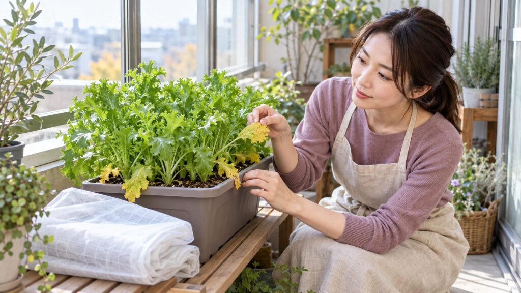 わさび菜の秋まきプランター栽培でよくある疑問と対処法